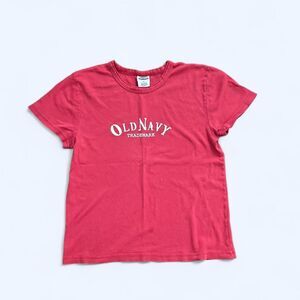 Old-navy Women's Red and White T-shirt